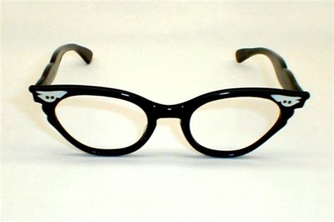 Vintage Womens Eyeglasses Swank Cat Eye