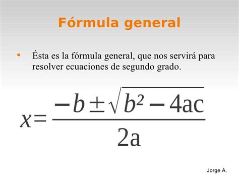 Resolucion De Ecuaciones Cuadraticas Por La Formula General Trilosa