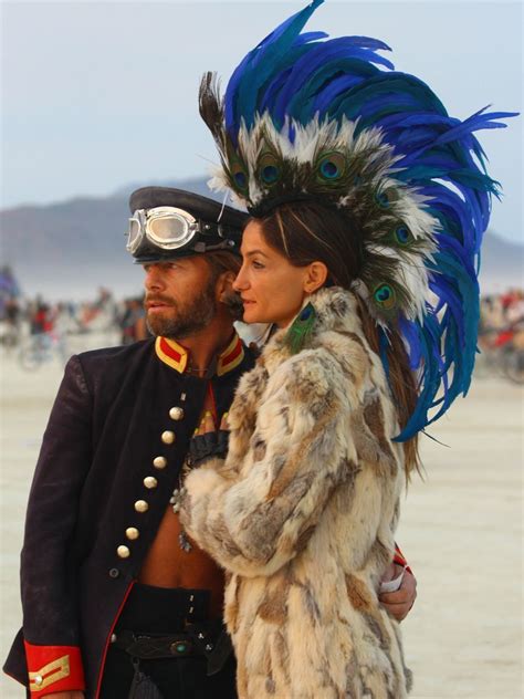 Couple Outfit Burning Man Festival Couvre Chef