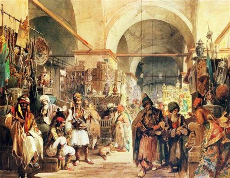 Amadeo Preziosi Maltese A Turkish Bazaar Mughal