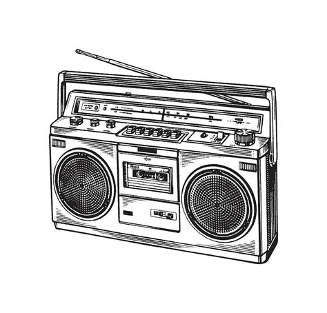 Boombox Drawing By Csa Images Fine Art America