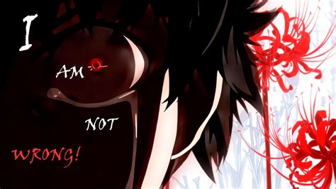 X X Ken Kaneki Crying Red Eyes Tears Anime Tokyo Ghoul Black Hair