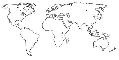 Free Printable World Maps Outline World Map Images And Photos Finder