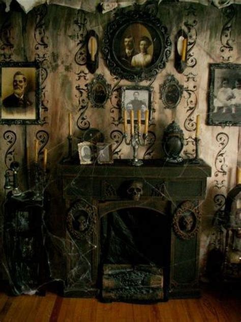 Witch Home Interior Decorating Ideas Halloween Fireplace Victorian