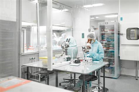Laboratory For The Production Of Biomaterials People Do Research Stock