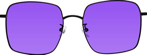 Black Grandpa Oversized Square Tinted Sunglasses With Purple Sunwear Lenses Billie