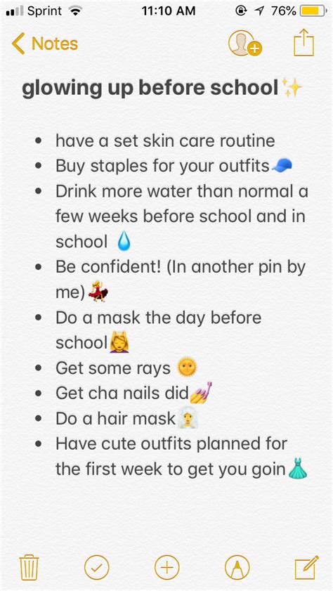 Glow Up Before School Back To School Glo Up School Routine For Teens