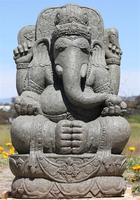 Sold Stone Garden Ganesh Sculpture 39 113ls587 Hindu Gods And Buddha