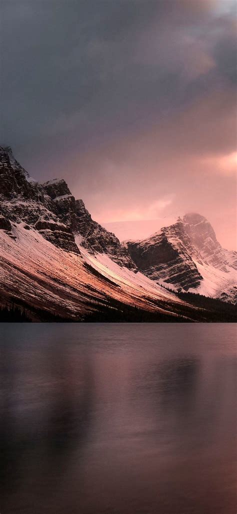 Iphone X Wallpaper Lake Mountains Sunset Hd Mountain Sunset Lake