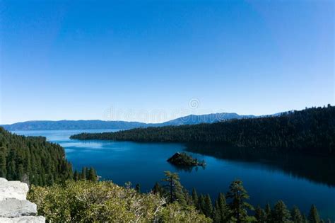 Beautiful View Of Emerald Bay In Lake Tahoe California Stock Photo
