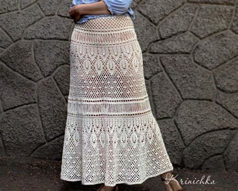 Crochet Maxi Skirt Pattern For Sizes S 5xl Boho Crochet Skirt Etsy