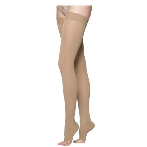 sigvaris 230 cotton series thigh high compression stockings 233n open toe 30 40 mmhg w free s