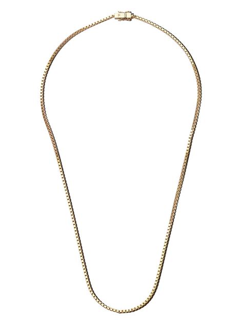 Tom Wood Gold Plated Square Chain Necklace Modesens