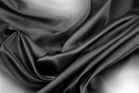 Black Silk Fabric Stock Photo Image Of Abstract Ripple 182985332