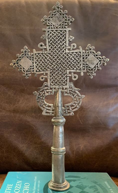 Ethiopian Metal Cross Processional Early 20th Century By Na Very