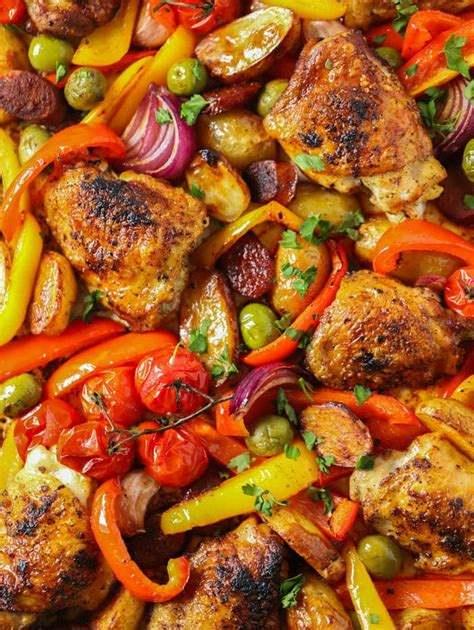 This Quick And Simple Spanish Chicken Tray Bake With Chorizo And