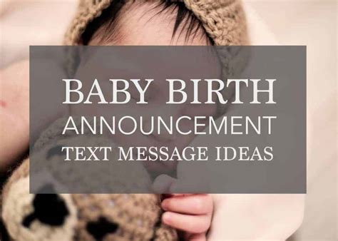 The Best Baby Birth Announcement Text Messages For Parents