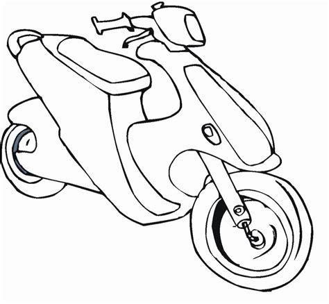 Vespa Scooter Printable Coloring Page