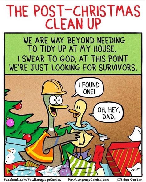 Post Christmas Clean Up In 2020 Christmas Humor Fowl Language Comics