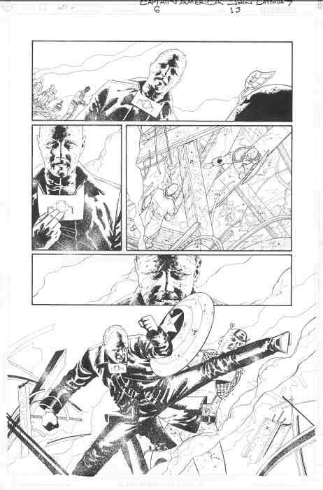 Albert Moy Original Comic Art Captain America By John Cassaday