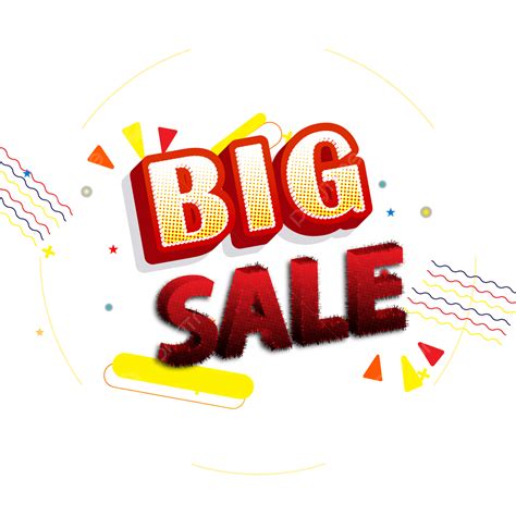 Big Sale Promotion Vector Art Png Big Dale 3d Text Effect For Shopping