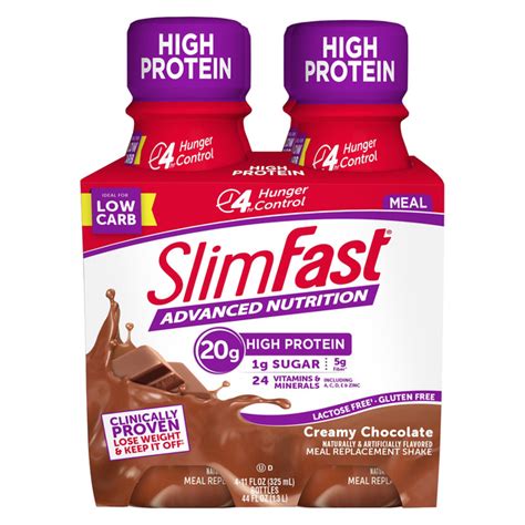 Save On Slimfast Advanced Nutrition High Protein Shake Creamy Chocolate 4 Pk Order Online