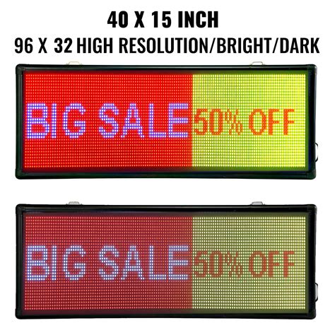 Vevor Led Sign 40 X 15 Digital Sign Full Color Color Indoor With High