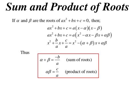A root (or zero) is where the polynomial is equal to zero : 11 x1 t10 07 sum & product of roots (2013)