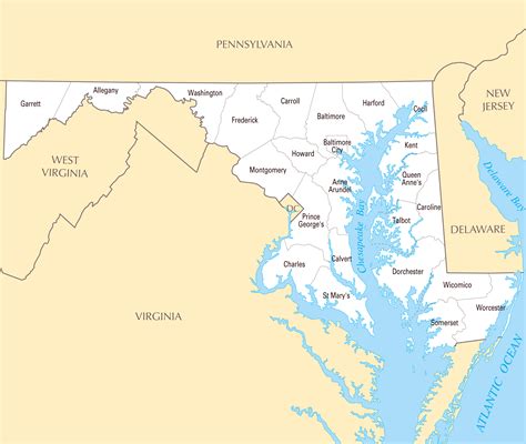 Maryland Map Printable Francesco Printable
