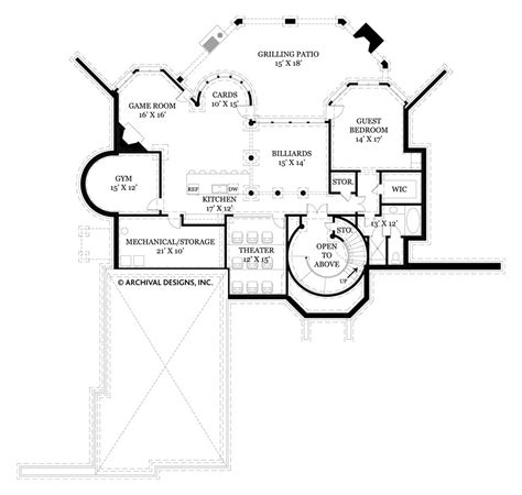 Hennessey Courtyard Luxury Floor Plan 4000 Sq Ft House Plan