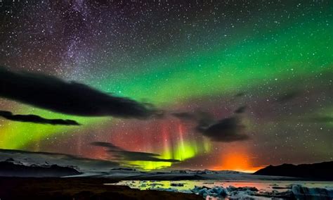 Photographer Captures The Northern Lights Milky Way And An Erupting