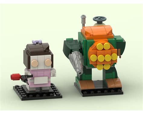 Lego Moc Big Daddy With Litle Sister Brickheadz Style By Littlebigdaddy