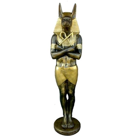 jvmoebel skulptur Ägyptische figur schakal anubis aus kunststoff groß god of death höhe 181 cm