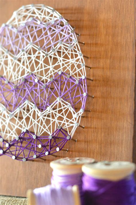 Diy Easter Egg String Art Home Decor Craft