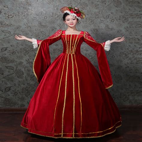 Red Dress Victorian Ball Gown In Holidays Costumes From Novelty