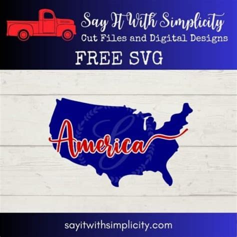 America SVG SAY IT WITH SIMPLICITY