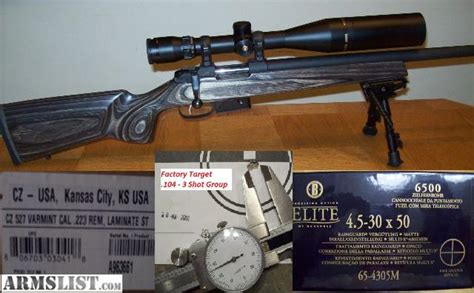 Armslist For Sale 223 Rem Cz 527 Varmint W Elite 6500 45 30x50