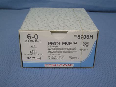 Ethicon 8706h 6 0 Prolene Suture 30 C 1 Taperpoint Needle Da Medical