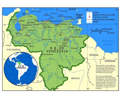 Mapa De Venezuela Mapa Mapa De Venezuela Jižní Amerika Amerika