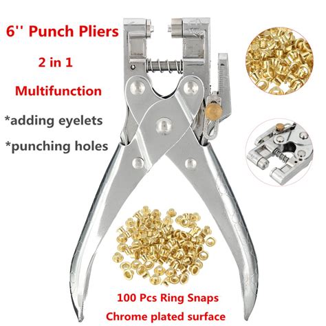 Eyelet Grommet Leather Hole Punch Pliers Steel Fabric Canvas Repair