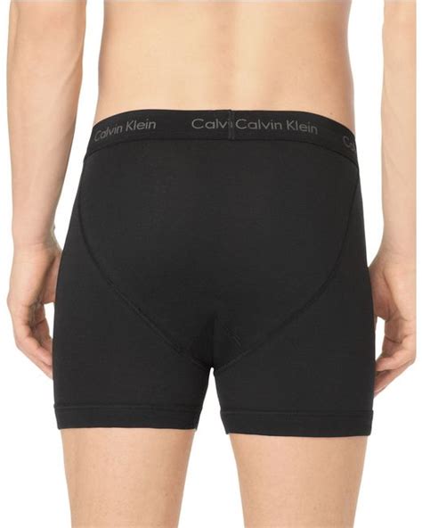 Calvin Klein Cotton Boxer Briefs In Black For Men Lyst