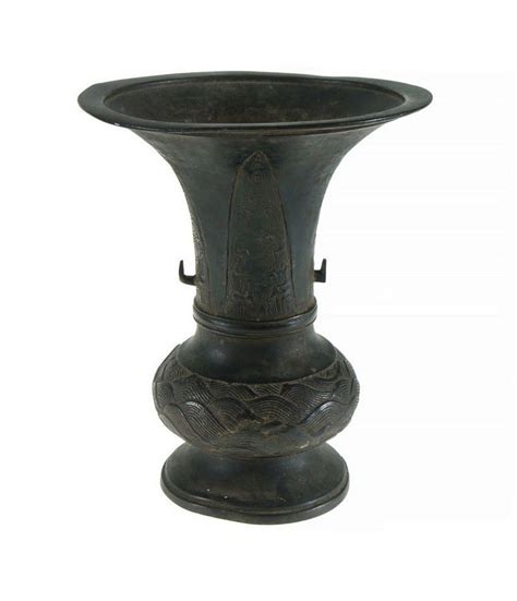 Archaic Chinese Bronze Vase 14 Cm Bronze Oriental