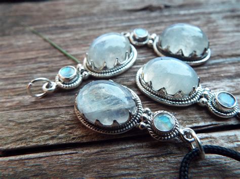 Sterling Silver Moonstone Jewelry Pendant Gemstone Handmade