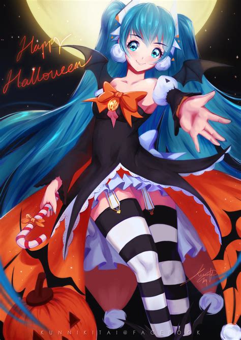 Halloween Hatsune Miku By Kunniki On Deviantart