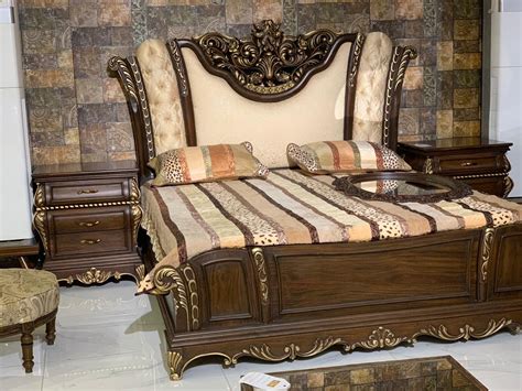 Classic Antique Bed Set Rose Wood Furniture