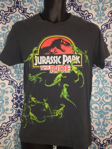 Jurassic Park The Ride Size Sm 1997 T Shirt Vintage With Compsognathus