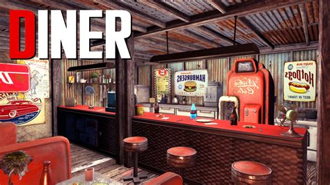 Fallout 4 Settlement Build Diner Youtube