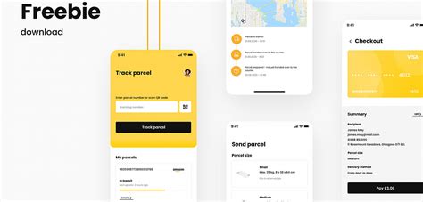 Parcel Delivery App Figma Template UXCrush Com