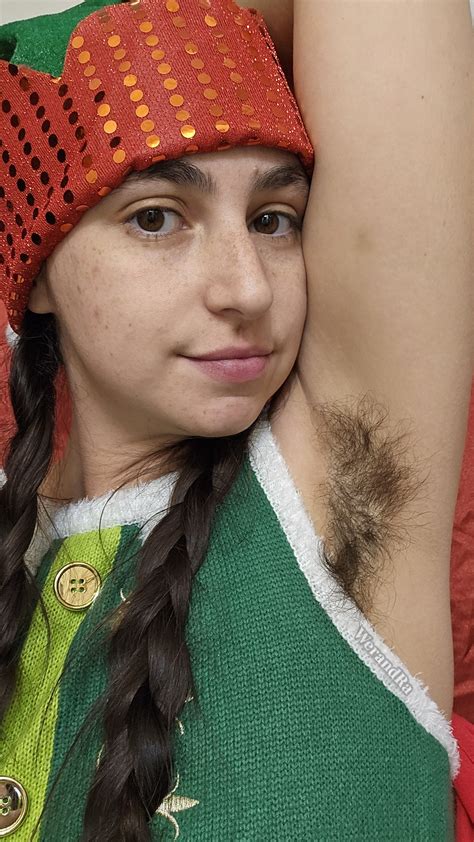 2023 Christmas Elf Girl With Hairy Armpitsclose Up Or Full Outfit