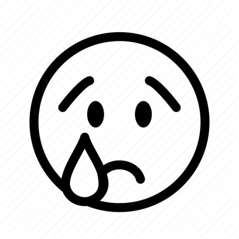 Sad Emoji ClipArt Black And White